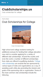 Mobile Screenshot of clubscholarships.us