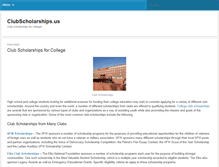 Tablet Screenshot of clubscholarships.us